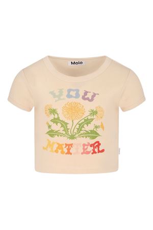 beige cotton tshirt MOLO KIDS | 2S25A2163912